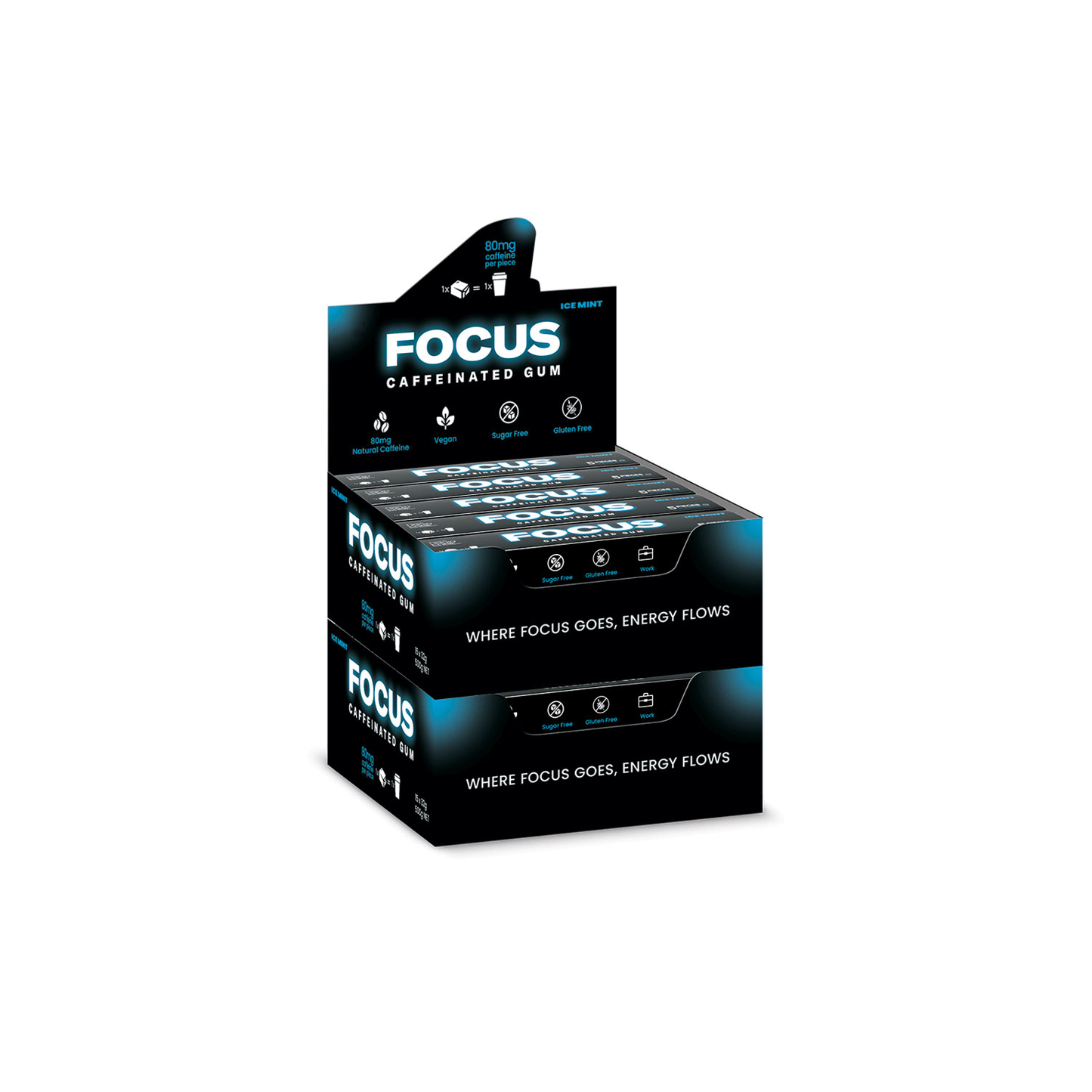 Focus Caffeinated Gum 30 x 32g