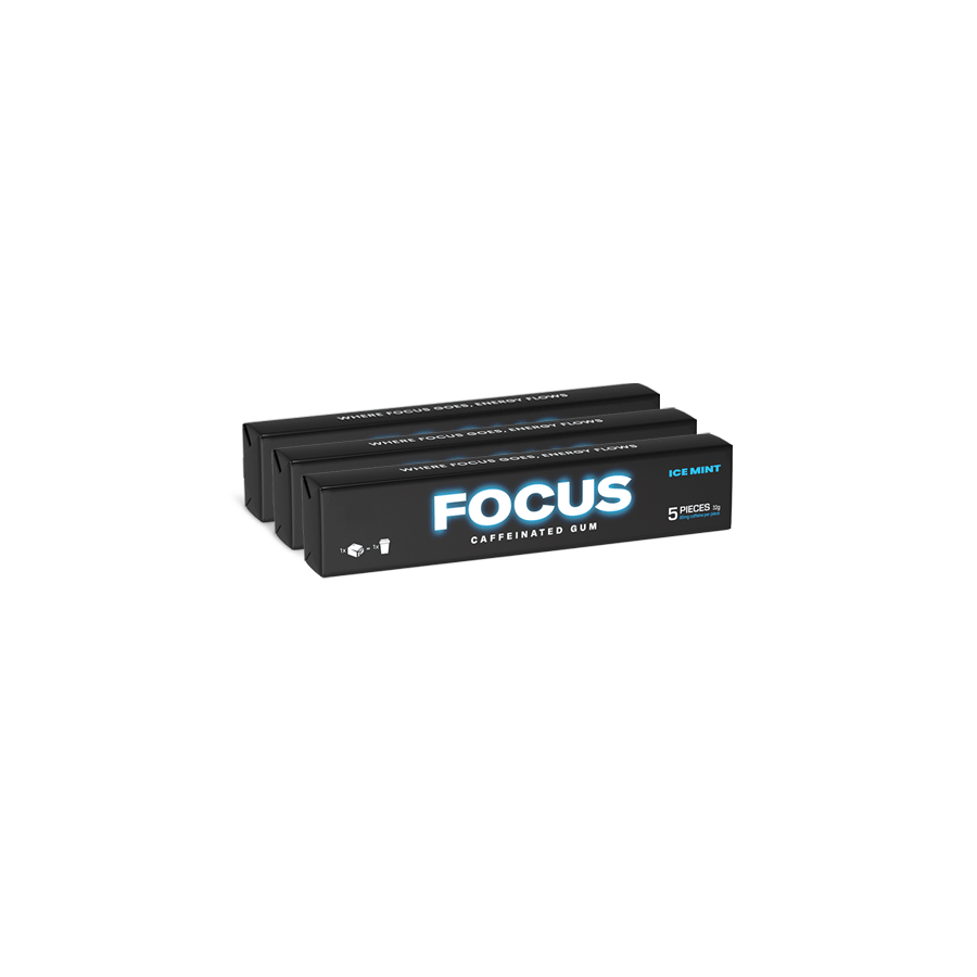 Focus Caffeinated Gum 3 x 32g